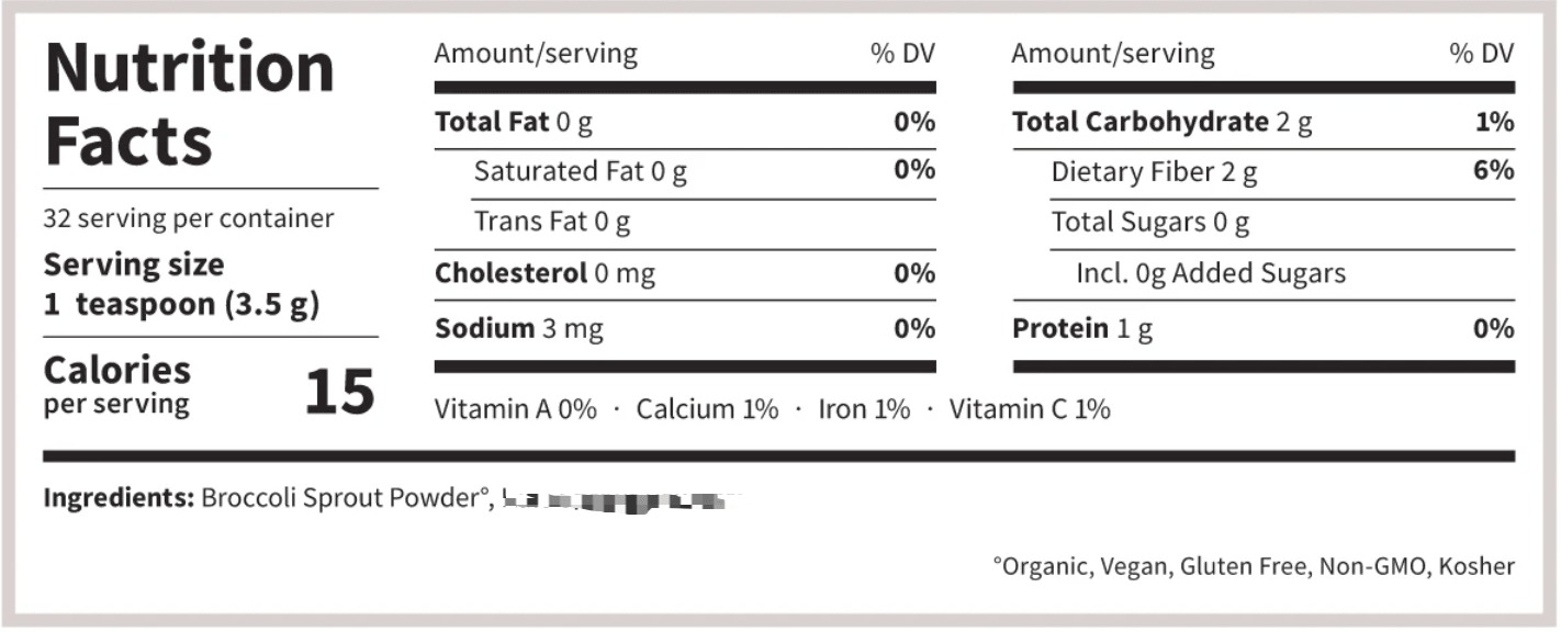  Broccoli Sprout Powder