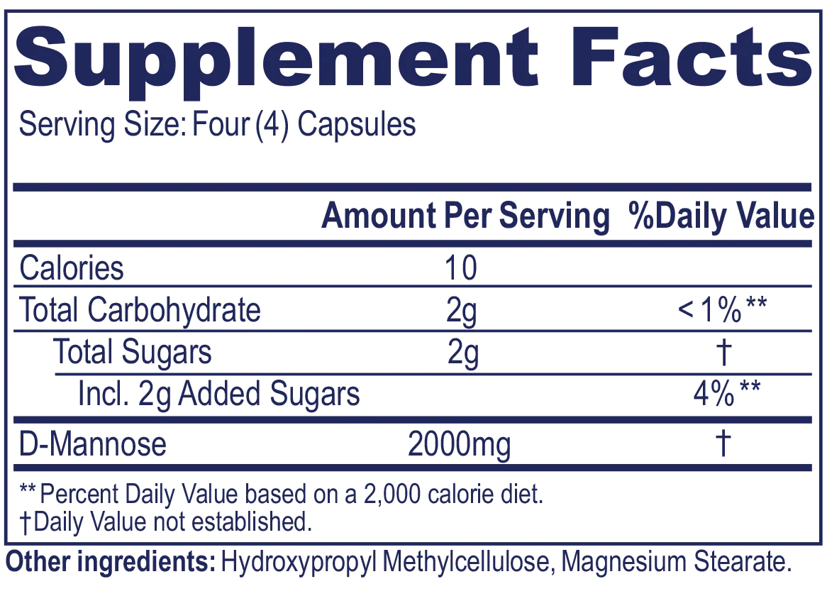 D-Mannose Supplement and Dosage