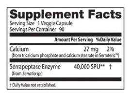 Serrapeptase Supplement Facts