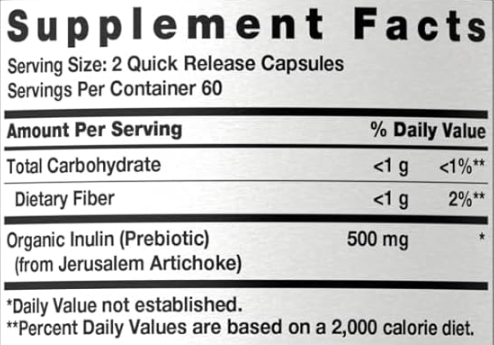 Prebiotics Capsules supplement