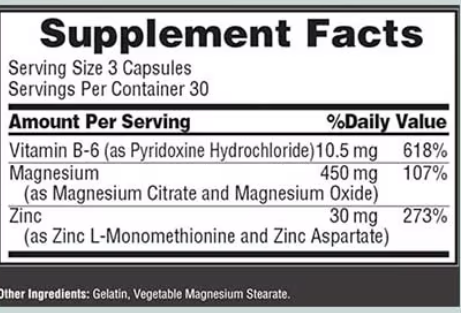 ZMA Capsules supplement